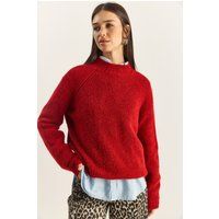 Oversized Strickpullover mit Stehkragen