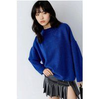 Strukturierter Oversize-Strickpullover