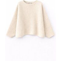 Texturierter Oversized Boxy Strickpullover