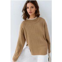 Oversize-Strickpullover mit Rippstruktur
