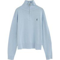 Klassischer Baumwollpullover mit Reißverschluss