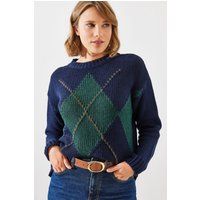 Strickpullover mit Argyle-Muster