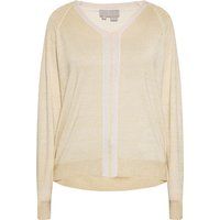 V-Ausschnitt Pullover mit Glanzeinsatz