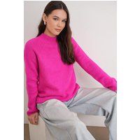 Weicher Raglan-Stehkragenpullover