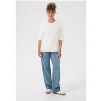 Flauschiger Kurzarm-Strickpullover