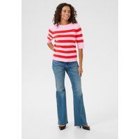Gestreifter Relaxed-Fit Strickpullover
