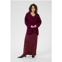 Oversized Strickpullover mit V-Ausschnitt