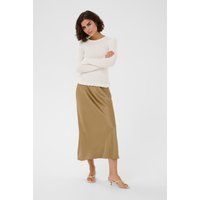 Gerippter Slim-Fit Pullover mit Rüschen