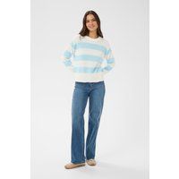 Entspannter gestreifter Maritimer Pullover