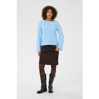 Strukturierter Pullover mit U-Boot-Ausschnitt