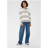 Gestreifter Strick-Polopullover