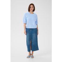 Strukturierter Kurzarm-Strickpullover im Loose-Fit