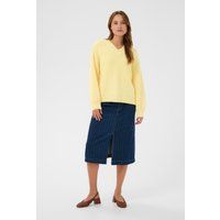 Lockerer Strickpullover mit V-Ausschnitt