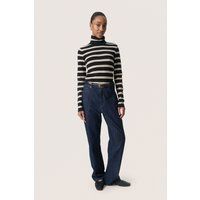 Gestreifter Slim-Fit Rollkragenpullover