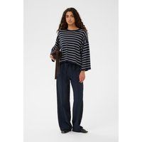 Relaxiertes Gestreiftes Strick-Longsleeve