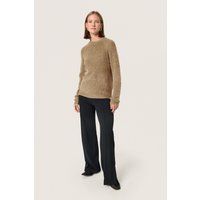 Lockerer Strickpullover mit Rundhalsausschnitt