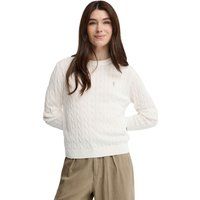 Zopfstrickpullover mit klassischem Rundhalsausschnitt