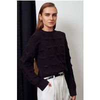 Pullover mit geometrischem Strukturmuster
