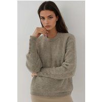 Weicher Strickpullover mit Knopfdetails