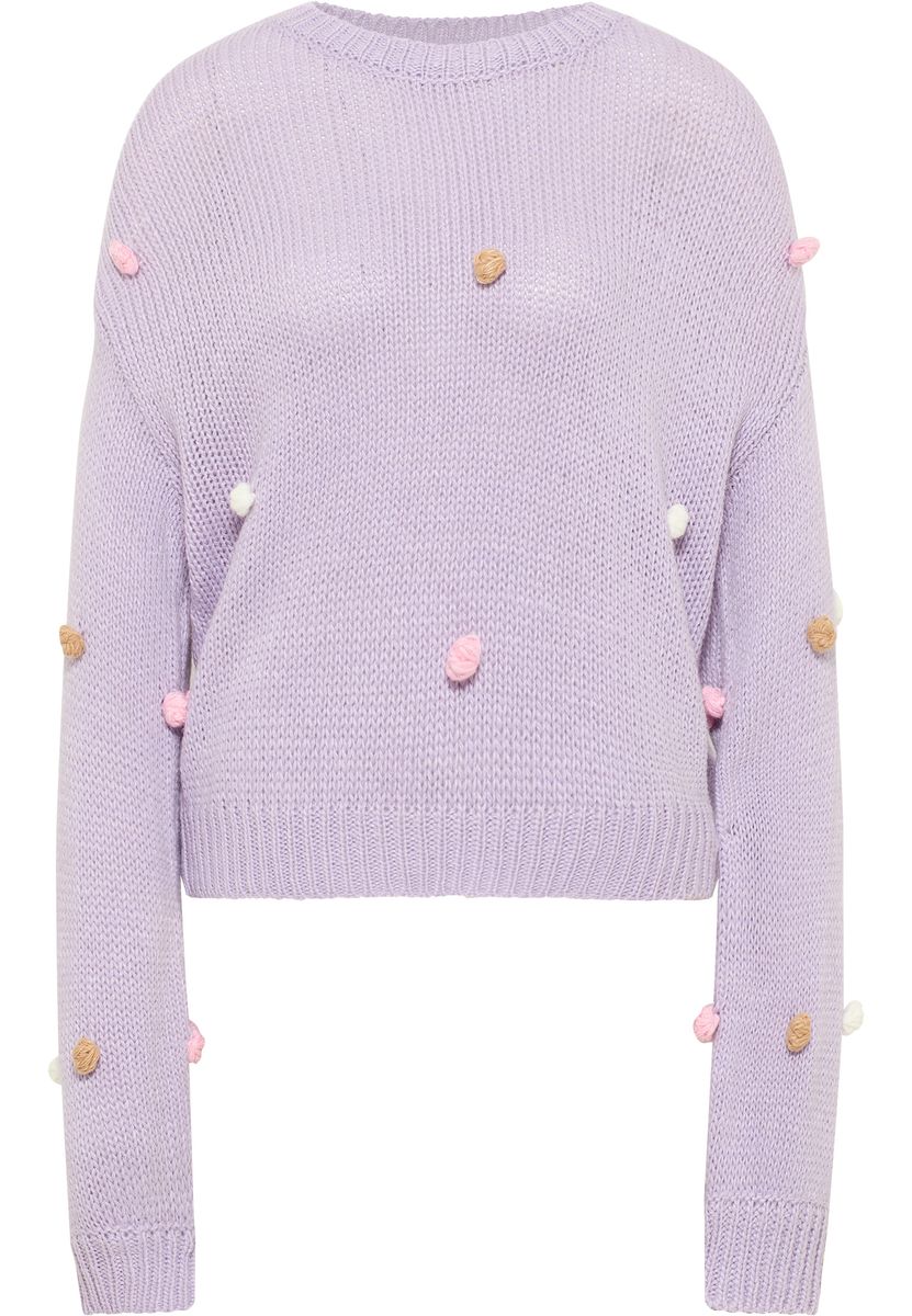 Oversized Strickpullover mit Pompons