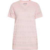 Kurzärmeliges Stricktop mit Lochmuster