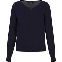 Klassischer Strickpullover mit V-Ausschnitt