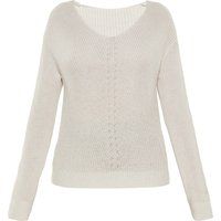 Lockerer Strickpullover mit V-Ausschnitt