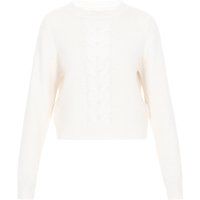 Strukturierter Zopfstrick-Pullover