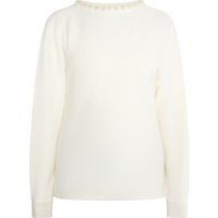 Eleganter Strickpullover mit Perlen-Ausschnitt