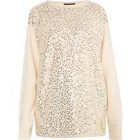Eleganter Strickpullover mit Paillettenbesatz