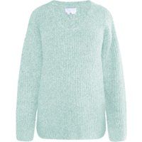 Weicher Rippstrick-Pullover mit V-Ausschnitt