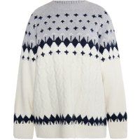 Übergroßer Pullover mit Norweger-Zopfmuster