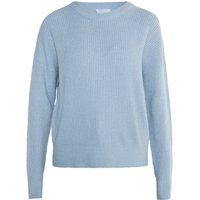 Rippstrick-Pullover mit Rundhalsausschnitt
