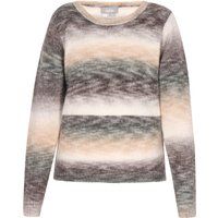 Rundhalspullover mit Ombre-Streifen