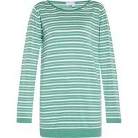Langgeschnittener gestreifter Strickpullover