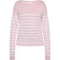 Gestreifter Strickpullover mit Rundhalsausschnitt