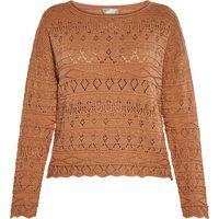Strukturierter Ajour-Strickpullover