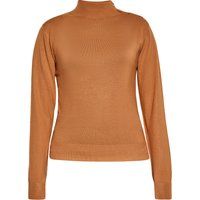 Feinstrickpullover mit Stehkragen und Knöpfen