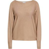 Feinstrickpullover mit U-Boot-Ausschnitt und Lurex