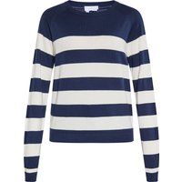 Klassischer gestreifter Feinstrickpullover