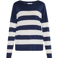 Gestreifter Feinstrickpullover
