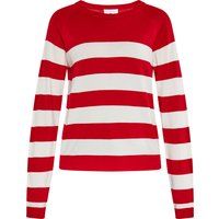 Klassischer gestreifter Feinstrickpullover