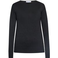 Minimalistischer Feinstrick-Pullover mit U-Boot-Ausschnitt