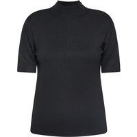 Kurzarm-Strickoberteil mit Stehkragen