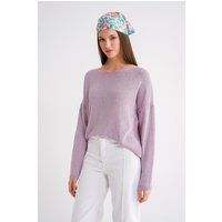 Oversized-Strickpullover mit Bootsausschnitt