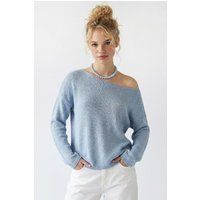 Oversized Strickpullover mit U-Boot-Ausschnitt