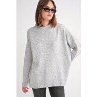 Oversized Rundhals-Strickpullover