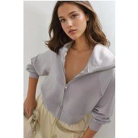 Lockeres Sweatshirt mit Reißverschluss