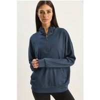 Lässiges Strick-Sweatshirt mit Half-Zip