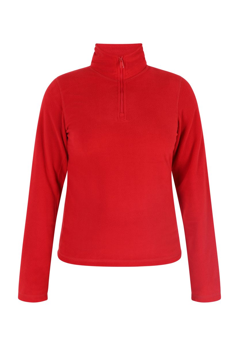 Fleece-Pullover mit Halbreißverschluss